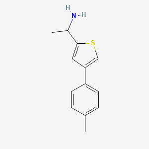 molecular formula C13H15NS B8166948 1-(4-(p-Tolyl)thiophen-2-yl)ethanamine 