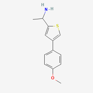 molecular formula C13H15NOS B8166956 1-(4-(4-Methoxyphenyl)thiophen-2-yl)ethanamine 