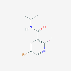 molecular formula C9H10BrFN2O B8166979 5-Bromo-2-fluoro-N-isopropylnicotinamide 