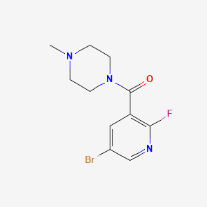 molecular formula C11H13BrFN3O B8166983 (5-Bromo-2-fluoropyridin-3-yl)(4-methylpiperazin-1-yl)methanone 