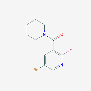 molecular formula C11H12BrFN2O B8166997 (5-Bromo-2-fluoropyridin-3-yl)(piperidin-1-yl)methanone 