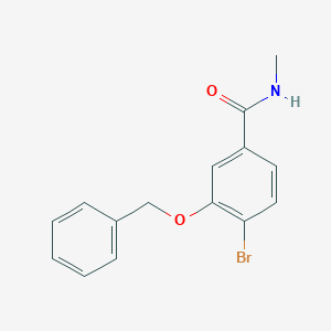 molecular formula C15H14BrNO2 B8167028 3-(Benzyloxy)-4-bromo-N-methylbenzamide 
