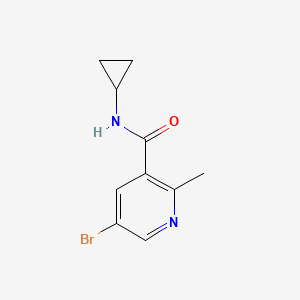 molecular formula C10H11BrN2O B8167050 5-Bromo-N-cyclopropyl-2-methylnicotinamide 