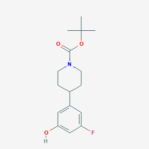 molecular formula C16H22FNO3 B8167065 tert-Butyl 4-(3-fluoro-5-hydroxyphenyl)piperidine-1-carboxylate 