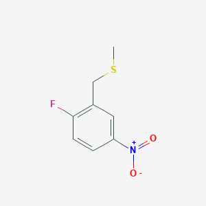 molecular formula C8H8FNO2S B8167073 (2-Fluoro-5-nitrobenzyl)(methyl)sulfane 
