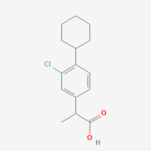 B081671 2-(3-Chloro-4-cyclohexylphenyl)propanoic acid CAS No. 13376-38-0