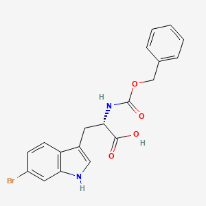 molecular formula C19H17BrN2O4 B8167103 (S)-2-(((benzyloxy)carbonyl)amino)-3-(6-bromo-1H-indol-3-yl)propanoic acid 