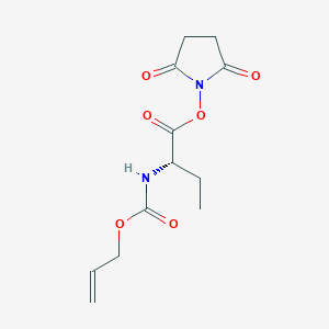 molecular formula C12H16N2O6 B8167118 (S)-2,5-dioxopyrrolidin-1-yl 2-(((allyloxy)carbonyl)amino)butanoate 