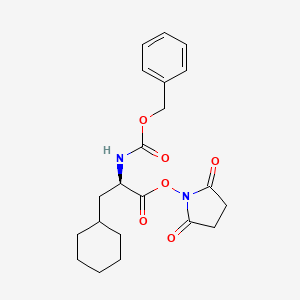 molecular formula C21H26N2O6 B8167131 (R)-2,5-dioxopyrrolidin-1-yl 2-(((benzyloxy)carbonyl)amino)-3-cyclohexylpropanoate 