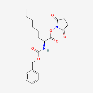 molecular formula C20H26N2O6 B8167139 (S)-2,5-dioxopyrrolidin-1-yl 2-(((benzyloxy)carbonyl)amino)octanoate 