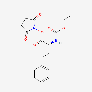 molecular formula C18H20N2O6 B8167182 (R)-2,5-dioxopyrrolidin-1-yl 2-(((allyloxy)carbonyl)amino)-4-phenylbutanoate 