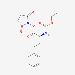 molecular formula C18H20N2O6 B8167190 (S)-2,5-dioxopyrrolidin-1-yl 2-(((allyloxy)carbonyl)amino)-4-phenylbutanoate 