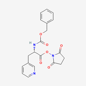 molecular formula C20H19N3O6 B8167196 (S)-2,5-dioxopyrrolidin-1-yl 2-(((benzyloxy)carbonyl)amino)-3-(pyridin-3-yl)propanoate 