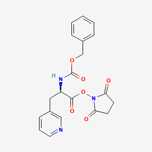 molecular formula C20H19N3O6 B8167202 (R)-2,5-dioxopyrrolidin-1-yl 2-(((benzyloxy)carbonyl)amino)-3-(pyridin-3-yl)propanoate 