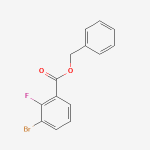 molecular formula C14H10BrFO2 B8167255 3-Bromo-2-fluoro-benzoic Acid Benzyl Ester 