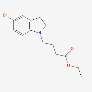 molecular formula C14H18BrNO2 B8167301 4-(5-Bromoindolin-1-yl)butanoic acid ethyl ester 