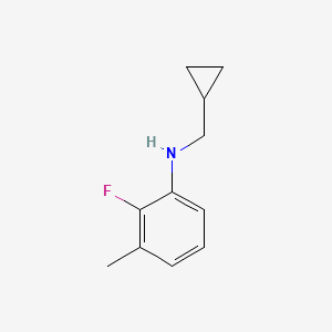 molecular formula C11H14FN B8167323 Cyclopropylmethyl-(2-fluoro-3-methyl-phenyl)-amine 