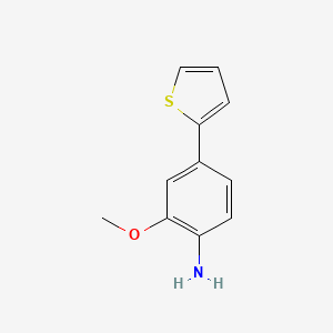 molecular formula C11H11NOS B8167345 2-Methoxy-4-(thiophen-2-yl)aniline 