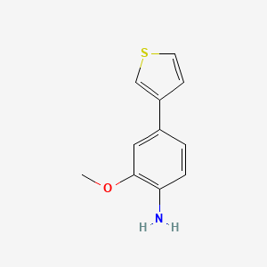 molecular formula C11H11NOS B8167351 2-Methoxy-4-(thiophen-3-yl)aniline 