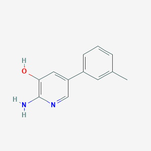 molecular formula C12H12N2O B8167417 2-Amino-5-(m-tolyl)pyridin-3-ol 