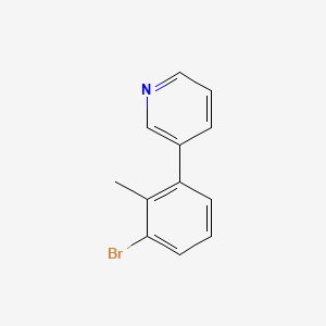 molecular formula C12H10BrN B8167444 3-(3-Bromo-2-methyl-phenyl)-pyridine 
