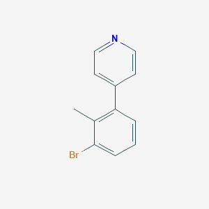 molecular formula C12H10BrN B8167447 4-(3-Bromo-2-methylphenyl)pyridine 