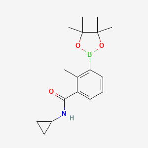 molecular formula C17H24BNO3 B8167460 N-cyclopropyl-methyl-3-(4,4,5,5-tetramethyl-[1,3,2]dioxaborolan-2-yl)-benzamide 
