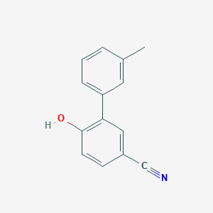 molecular formula C14H11NO B8167472 6-Hydroxy-3'-methyl-[1,1'-biphenyl]-3-carbonitrile 