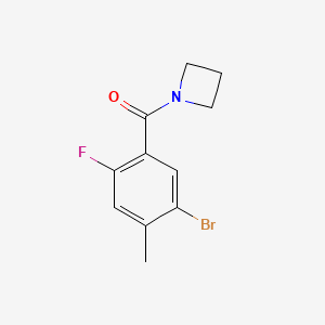 molecular formula C11H11BrFNO B8167510 Azetidin-1-yl(5-bromo-2-fluoro-4-methylphenyl)methanone 