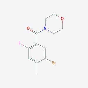 molecular formula C12H13BrFNO2 B8167518 (5-Bromo-2-fluoro-4-methylphenyl)(morpholino)methanone 