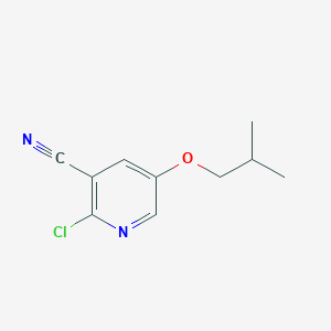 molecular formula C10H11ClN2O B8167555 2-Chloro-5-isobutoxynicotinonitrile 