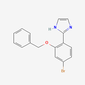 molecular formula C16H13BrN2O B8167595 2-(2-(Benzyloxy)-4-bromophenyl)-1H-imidazole 