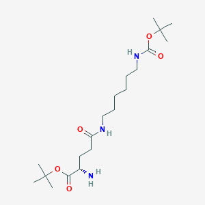 molecular formula C20H39N3O5 B8167623 (S)-tert-butyl 2-amino-5-((6-((tert-butoxycarbonyl)amino)hexyl)amino)-5-oxopentanoate 