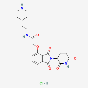 2-[2-(2,6-dioxopiperidin-3-yl)-1,3-dioxoisoindol-4-yl]oxy-N-(2-piperidin-4-ylethyl)acetamide;hydrochloride