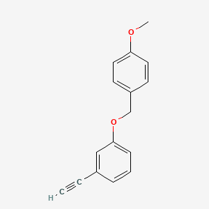 molecular formula C16H14O2 B8167637 1-Ethynyl-3-((4-methoxybenzyl)oxy)benzene 