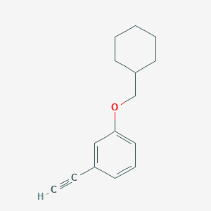 molecular formula C15H18O B8167639 1-(Cyclohexylmethoxy)-3-ethynylbenzene 