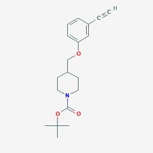 molecular formula C19H25NO3 B8167649 tert-Butyl 4-((3-ethynylphenoxy)methyl)piperidine-1-carboxylate 