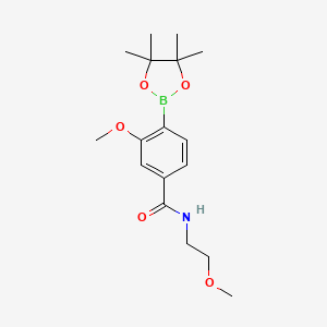 3-Methoxy-N-(2-methoxyethyl)-4-(4,4,5,5-tetramethyl-1,3,2-dioxaborolan-2-yl)benzamide