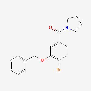 molecular formula C18H18BrNO2 B8167668 (3-(Benzyloxy)-4-bromophenyl)(pyrrolidin-1-yl)methanone 