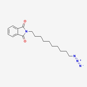 molecular formula C18H24N4O2 B8167686 2-(10-Azidodecyl)isoindol-1,3-dione 