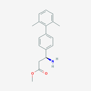 molecular formula C18H21NO2 B8167692 (S)-methyl 3-amino-3-(2',6'-dimethyl-[1,1'-biphenyl]-4-yl)propanoate 