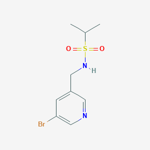 molecular formula C9H13BrN2O2S B8167722 N-((5-Bromopyridin-3-yl)methyl)propane-2-sulfonamide 