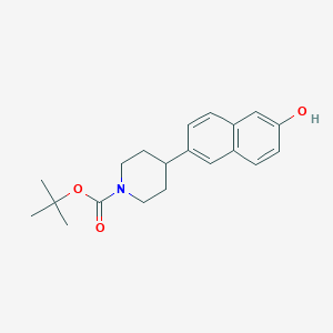 molecular formula C20H25NO3 B8167760 Tert-butyl 4-(6-hydroxynaphthalen-2-yl)piperidine-1-carboxylate 