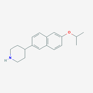 molecular formula C18H23NO B8167771 4-(6-Isopropoxynaphthalen-2-yl)piperidine 