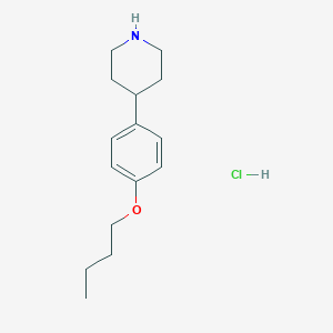 molecular formula C15H24ClNO B8167789 4-(4-Butoxyphenyl)piperidine hydrochloride 