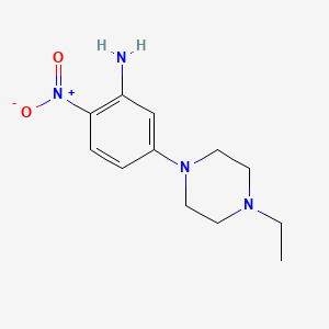 molecular formula C12H18N4O2 B8167800 5-(4-Ethylpiperazin-1-yl)-2-nitroaniline 