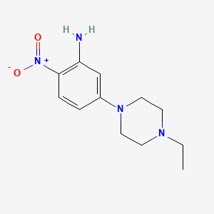 molecular formula C12H18N4O2 B8167800 5-(4-乙基哌嗪-1-基)-2-硝基苯胺 