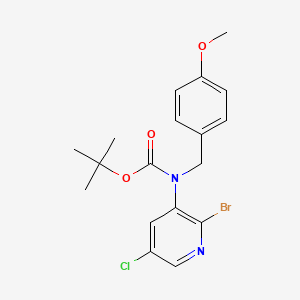 (2-Bromo-5-chloro-pyridin-3-yl)-(4-methoxy-benzyl)-carbamic acid tert-butyl ester