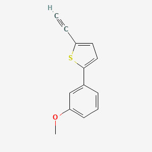 molecular formula C13H10OS B8167817 2-Ethynyl-5-(3-methoxyphenyl)thiophene 