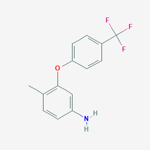 molecular formula C14H12F3NO B8167826 4-Methyl-3-(4-(trifluoromethyl)phenoxy)aniline 